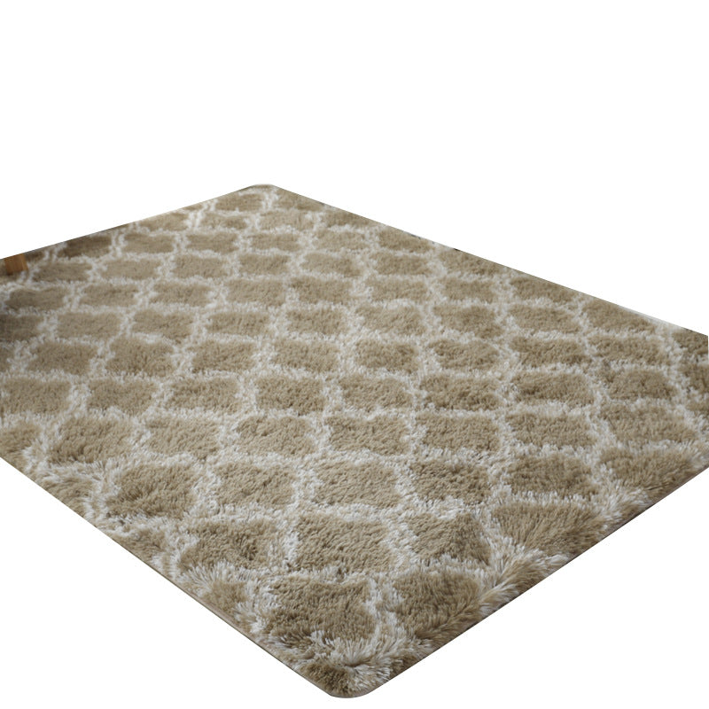 Modern scandinavianins full bedroom carpet tie-dye silk wool pattern carpet living room coffee table bedside mat long blanket
