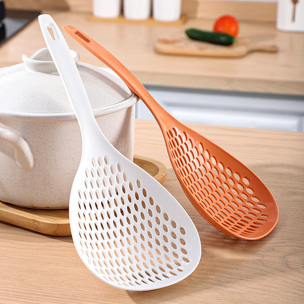 Fishing dumplings large colander kitchen long handle fishing noodles spoon household hot pot Malatang Japanese drain fishing spoon filter