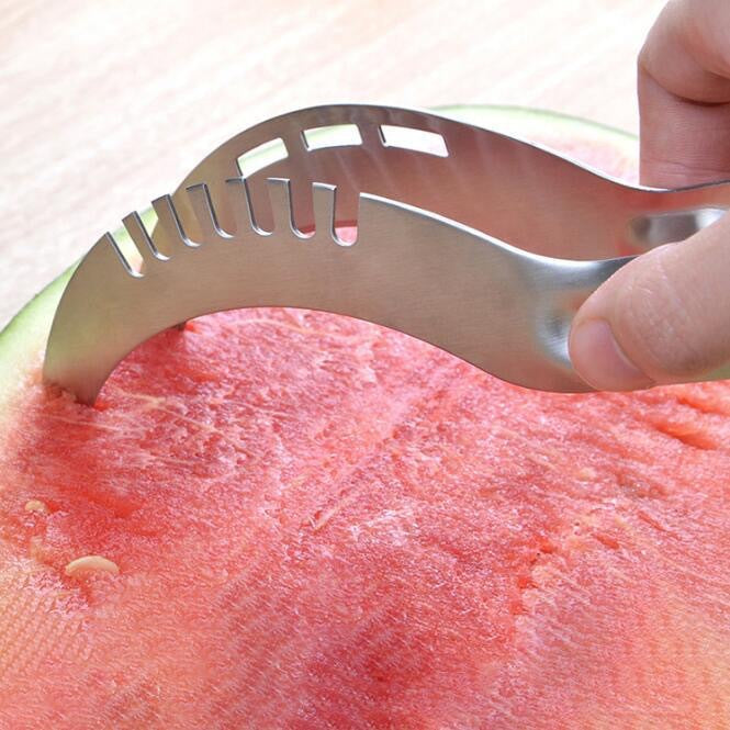New stainless steel watermelon slicer - creative home watermelon cutting tool for scooping out flesh and fruits
