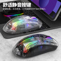 Dazzling silver fox xyh20pro wireless bluetooth tri-mode transparent gaming mouse with charging dock and screen – cross-border rechargeable