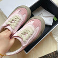 Pink german army trainers (gats) women's shoes 2026 new spring thick sole height increasing shoes retro puffy shoes casual sneakers athletic shoes