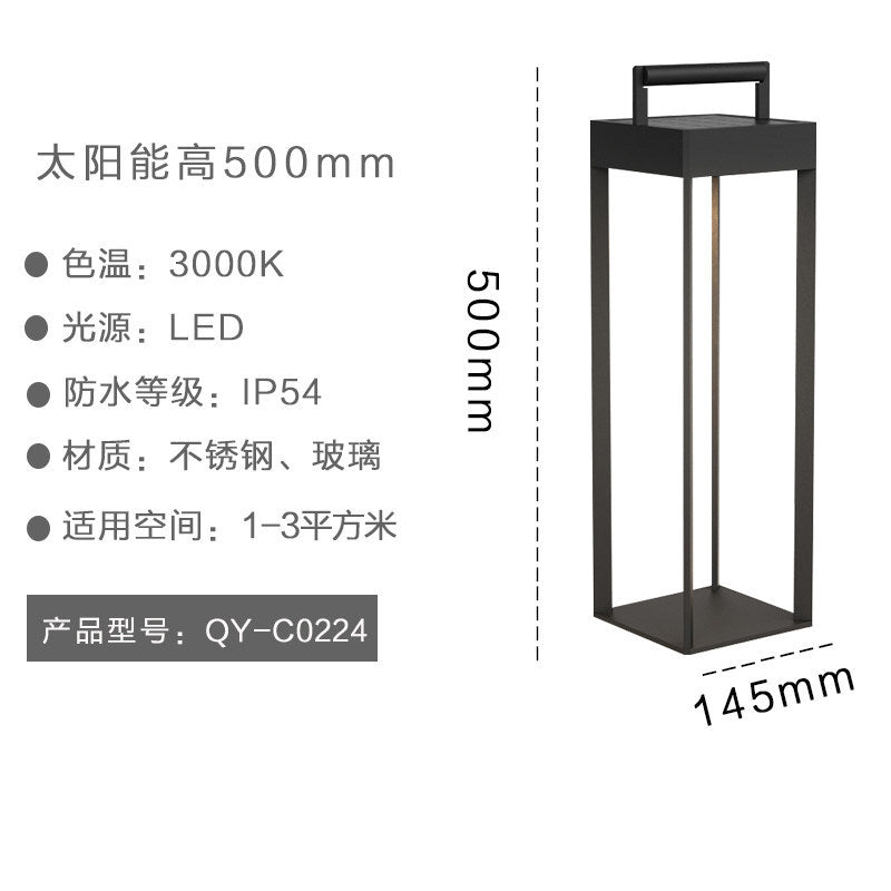 Outdoor waterproof solar lights, lawn lights, villa decorative garden lights, modern minimalist stainless steel pathway lights