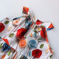 Trendy new girls' sleeveless sundress - summer halter neck floral print kids' dress - korean style bestseller
