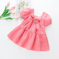 Girls' dress princess dress summer cool baby tulle dress korean style chic sweet chiffon dress with puff sleeves