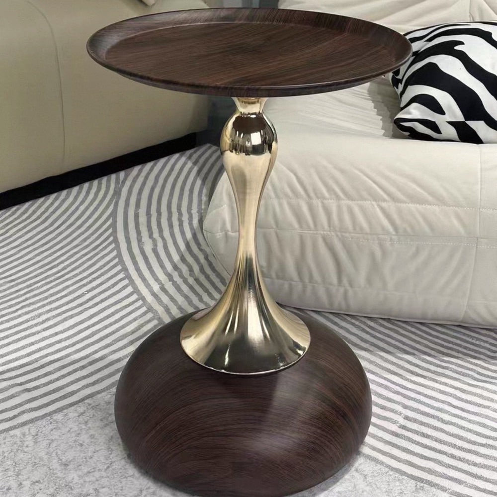 Scandinavianretro sofa side table living room coffee table small table iron side table bedside storage rack balcony casual round table