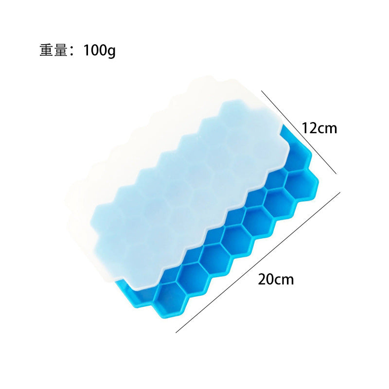 Freeze ice cube mold with lid silicone ice grids ice making film skull square ice maker cocktail ice ball film