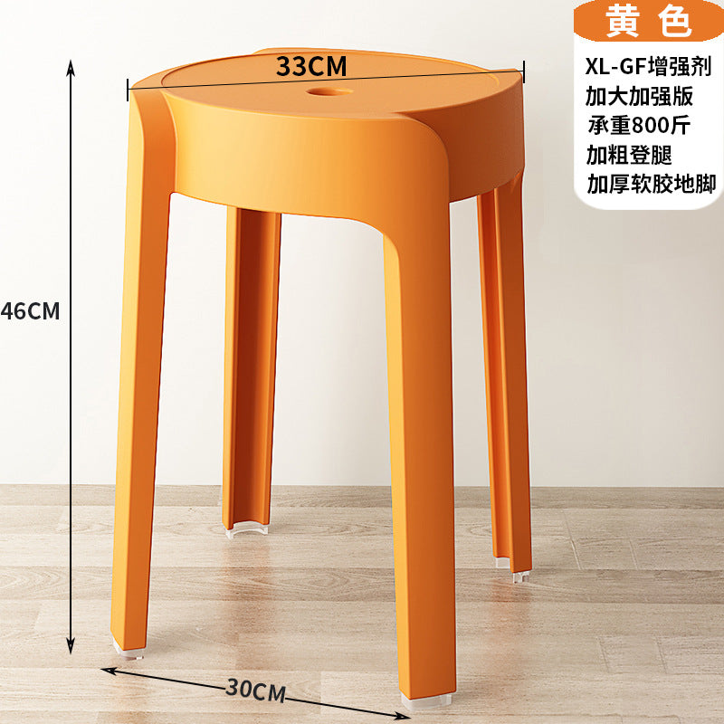 Scandinavian plastic chair thickenedfor home stool restaurant dining table chair casual desk study classy back chair bench