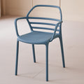 Modern casualthickened plastic cut out dining chair outdoor milk tea shop backrest armrest negotiation chair stackable stool