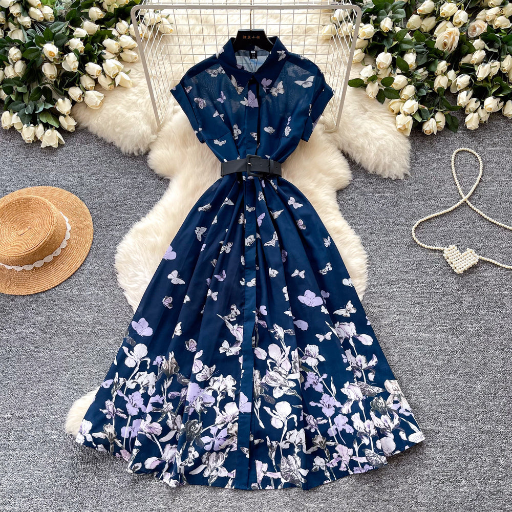 French chic vintage print sleeveless midi dress - summer, slim fit, flattering, and elegant