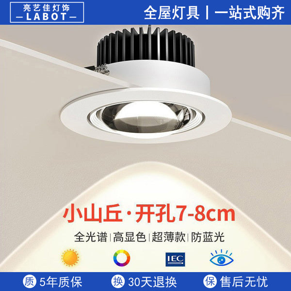 Rainbow light arc hill spotlight LED ceiling light embedded household ceiling light drilling 7cm75mm8 cm