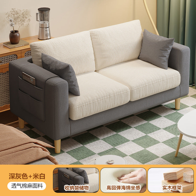 new arrival fabric sofa living room single tofu block casual modern rental room double small apartment sofa chair