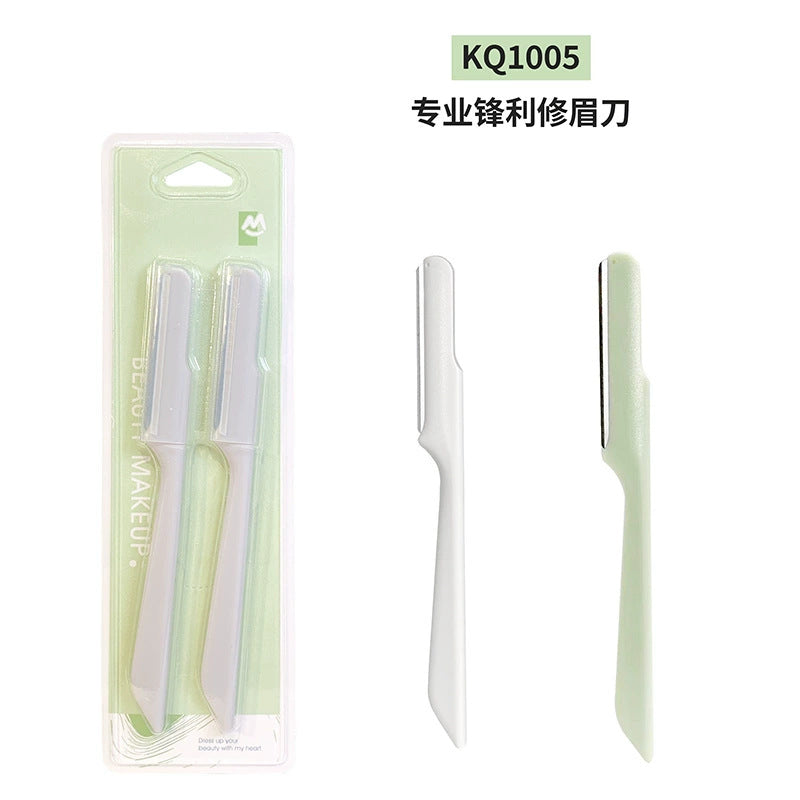Keqi 3-pack of foldable eyebrow trimming knives, beauty tools, eyebrow trimming blades, women's eyebrow shaving knives collection