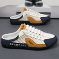 Winter men's shoes, toe-cap mesh half-toe shoes, 2025 breathable, heel-less new arrival slippers, one-step lazy clogs