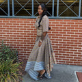 European and american cross-border women's fashion:  summer new collection - stylish turn-down collar plaid cropped shirt and asymmetrical midi skirt set