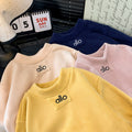 Long sleeveskidsgirlslooseletter bottom sweatshirt stylespring & fallprintingnew arrivalthickened baby boystops