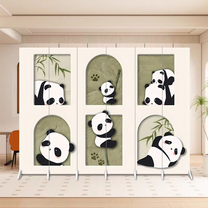 Screen partition cream style beauty salon small apartment persimmon persimmon bedroom office hotel live broadcast mobile folding