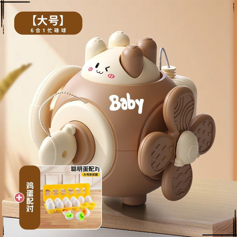 Baby busy ball hand catching ball 1-2 years old 3 baby busy board house hexahedron Montessori early education educational children's toys
