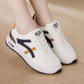 plus size women's shoes spring & fallnew arrival leather sneakers women's korean style flatscasual soft bottom running dad shoes