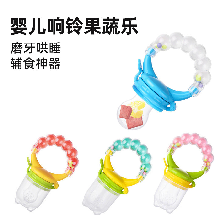 Bite Bite Le Baby Fruit Food Supplement with Sound Toy Fruit and Vegetable Le Silicone Mesh Bag Pacifier Maternal and Infant Products