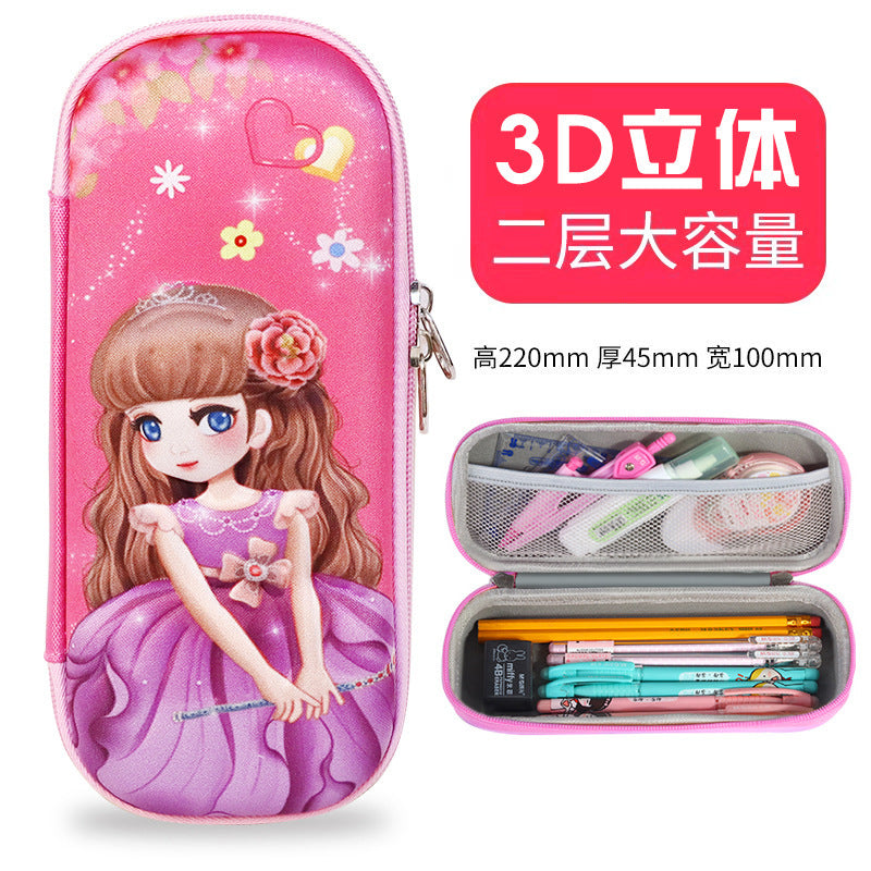 New 3D three-dimensional multi-functional stationery box, children's day gift for primary school students, cartoon large-capacity pencil case creativity