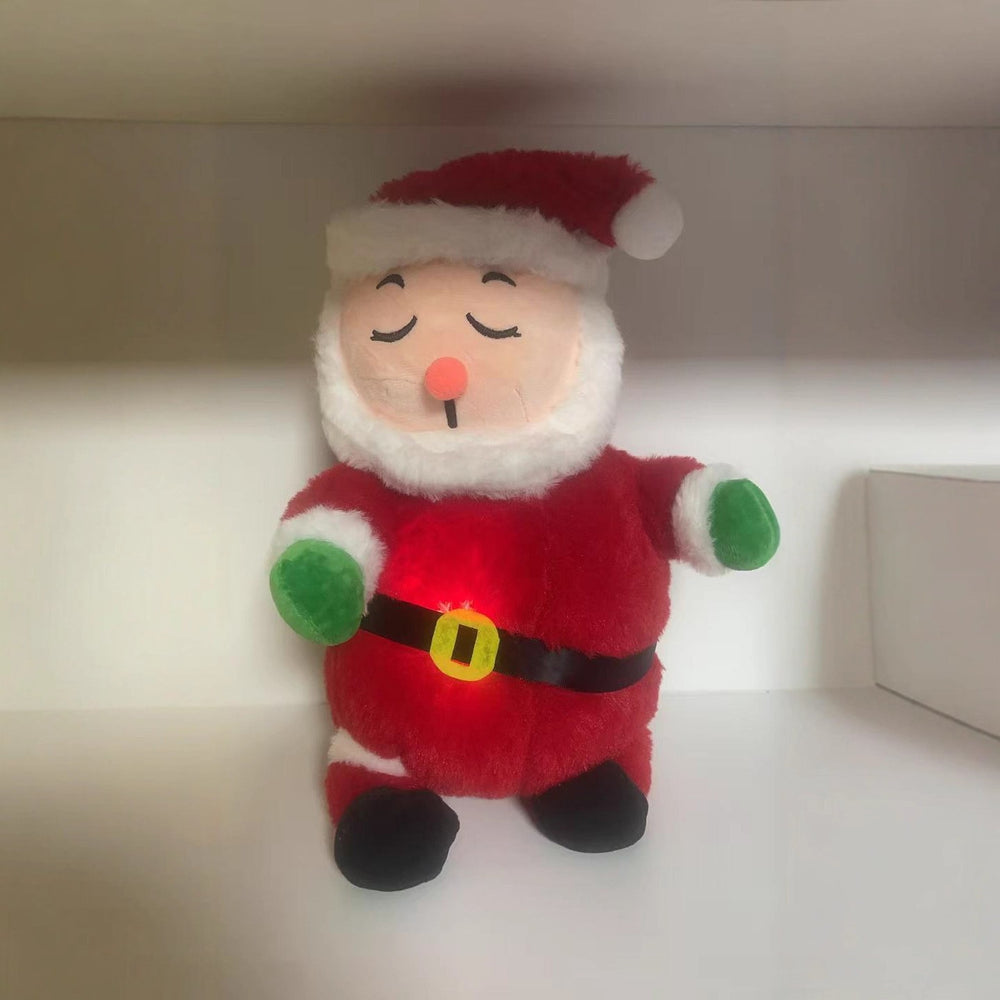 Santa claus plush toy - light-up, breathing, musical, soothing doll for kids - baby comfort toy - cross-border e-commerce