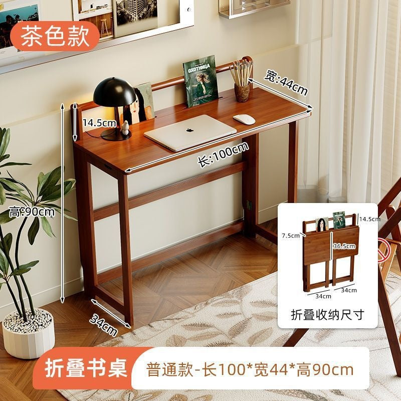 Study desk bookshelf all-in-one table small apartment bedroom for home foldable table computer desk student study writing desk