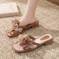 2026 new women's wedge sandals: chic, height-boosting, floral design, versatile summer slides - non-slip & perfect for outdoor wear