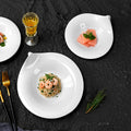 Minimalist high-end irregular ceramic dinnerware - unique solid color dessert plates for restaurants, hotels, and catering - pastry plates