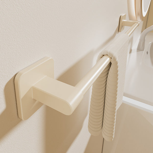 Cream wind towel rack No punching toilet Bathroom suction cup Wall hanging hanger Single bar towel bar Bath towel rack