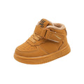 Kids sneakers boys high-top sneakers autumn winter two cotton girls white shoes k-style children's basketball shoes cotton shoes