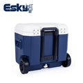 Esky outdoor camping wheeled cooler with pull rod, 52l large capacity, multi-functional car refrigerator for sea fishing and fresh food preservation