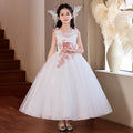 Girls' high-end formal dress  new arrival: shawl and ribbon detail, european and american style, perfect for piano recitals, banquets, and evening events. in stock for cross-border e-commerce