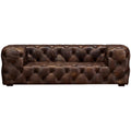 American light luxury living room straight row multi-person first-layer cowhide casual sofa house small apartment oil wax leather three-person sofa