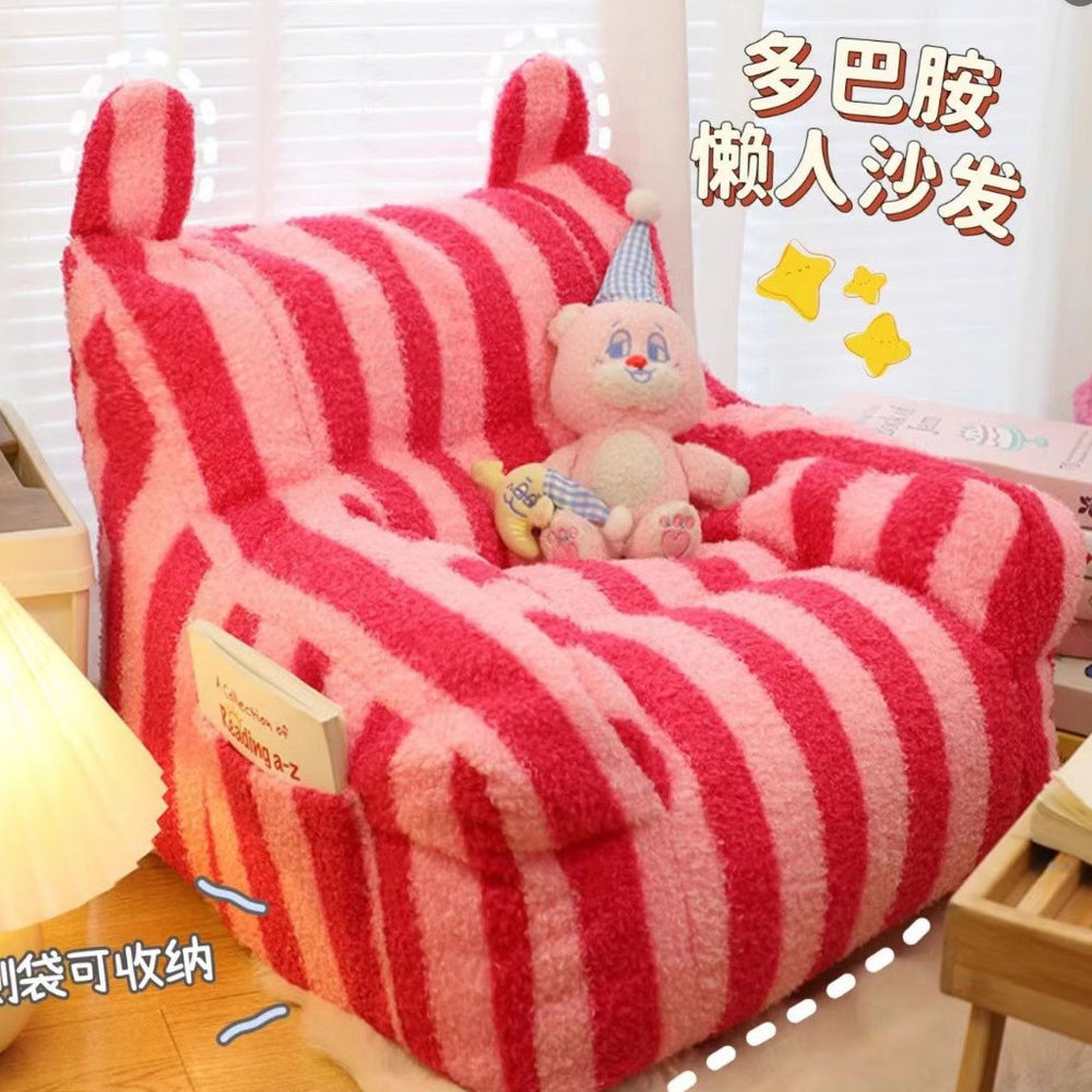 Kids' sofa - baby & toddler cute bear bean bag chair - sit & lie down reading cartoon mini seat