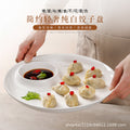 For homecreative dumpling plate shrimp plate with dipping vinegar dish grids dinner plate cold dishes snacks snacks plate commercial standard
