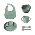 best-selling children's feeding utensil set, food-grade silicone baby food bowl, divided plate, baby spoon