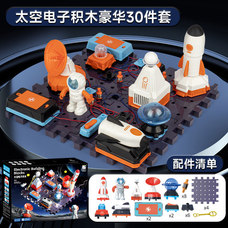 Electronic building block science experiment kit - educational stem physics circuit assembly toy - cross-border edition