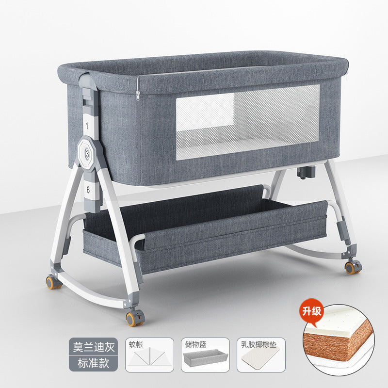 Baby crib - portable, foldable, multi-functional bassinet - newborn & toddler convertible bed