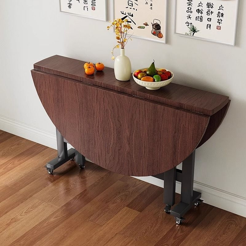 Foldable dining table - round, portable, and space-saving. perfect for home use. new foldable dining table for living rooms and dining areas