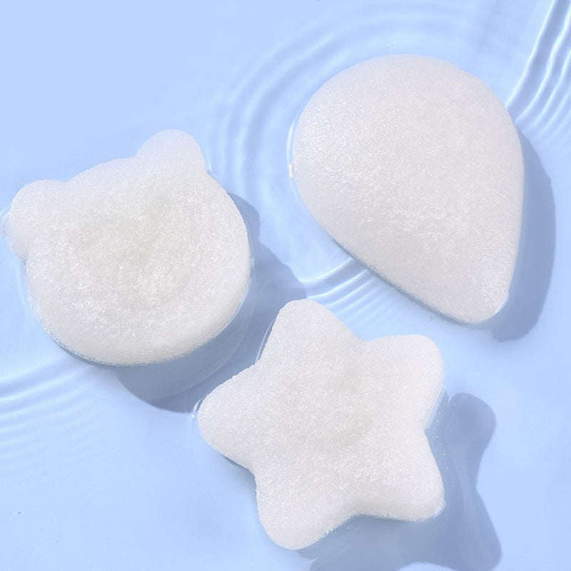 Baby bath sponge konjac puff cotton household newborn face wash puff kids bath scrubber baby bath cotton