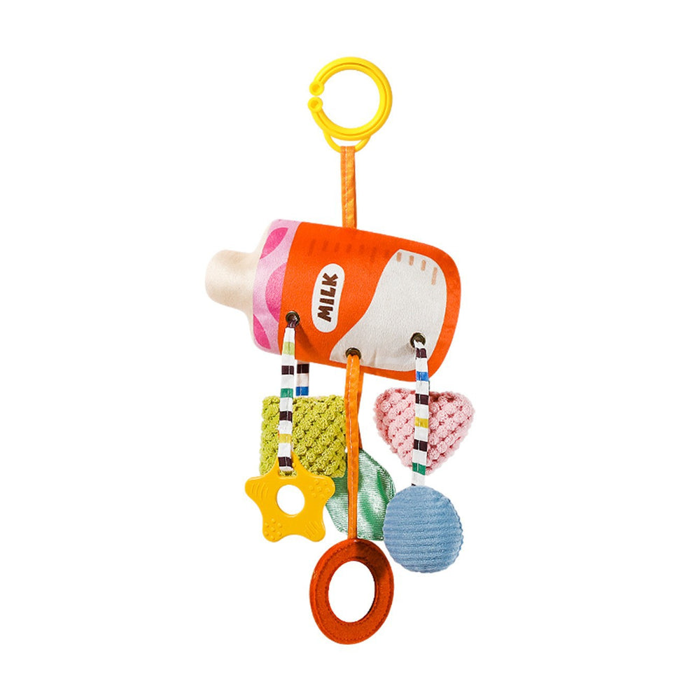 infant pendant bedside bed bell rattle fabric soothing toy baby crab animal paper pull fun