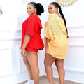 supply cut out ripped hooded tops with elastic band shorts fashion african fashioncasual sports style set