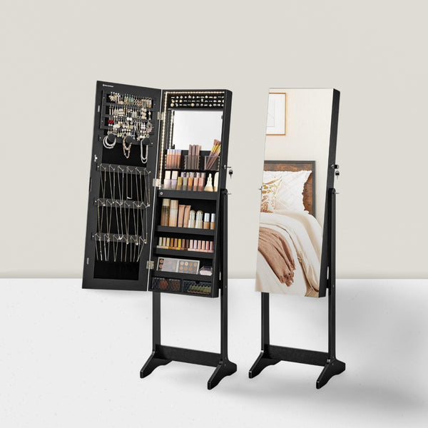 Floor-to-ceiling full-body jewelry mirror cabinet, makeup mirror, jewelry storage, dressing mirror cabinet, integrated full-length mirror, wall hanging, simple