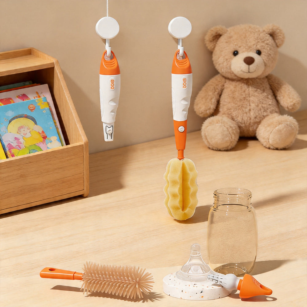 3-in-1 silicone bottle brush multifunctional detachable nipple brush baby bottle washing cup cleaning brush silicone brush