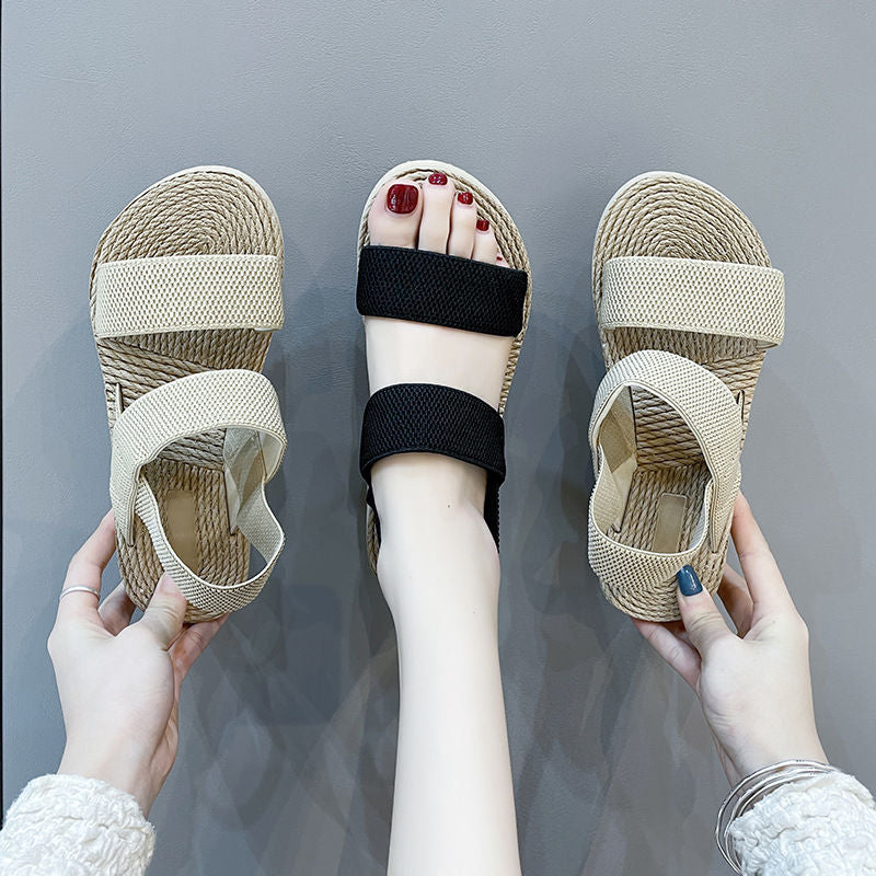 sourcing: , ,   summer hot-selling chunky platform wedge sandals - comfortable beach sandals for women