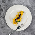Nordic creative ribbed western dinner plate steak plate home decor high-value ins ceramic shallow plate artistic business plate