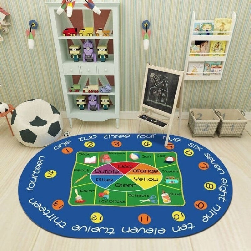 Baby crawling mat, cooling pad, classroom reading area, educational play mat, nursery kids alphabet crystal velvet rug