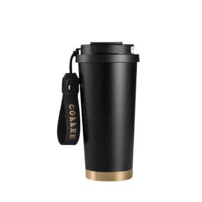 Accessible luxury lily of the valley coffee cup outdoor double drink thermos cup for boys and girls high value 316 stainless steel straw water cup