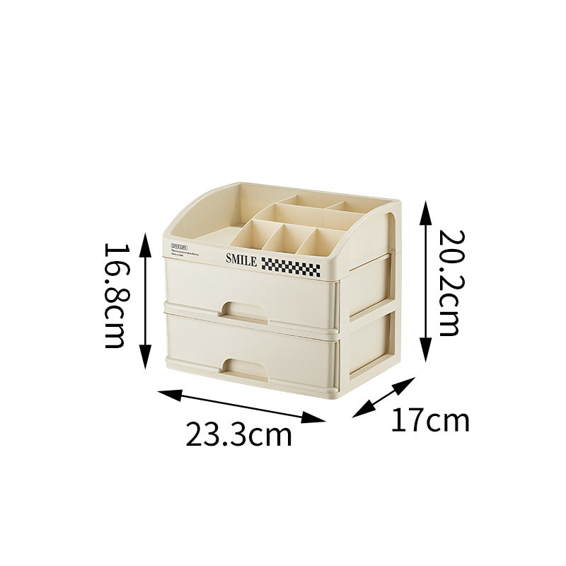 Desktop Cosmetics Storage Box Drawer Dust Mask Lipstick Makeup Brush Box Dresser Storage Shelf Cream Wind