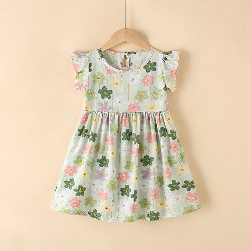 New girls' summer floral dress - kids' princess sundress - beach dress - summer cotton silk cami dress -  collection